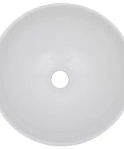 vidaXL Two Piece Bathroom Furniture Set Ceramic White