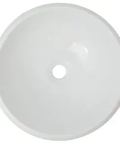 vidaXL Two Piece Bathroom Furniture Set Ceramic White