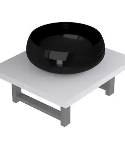 vidaXL Two Piece Bathroom Furniture Set Ceramic White