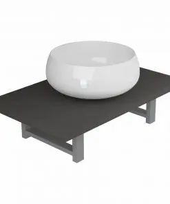 vidaXL Two Piece Bathroom Furniture Set Ceramic Grey