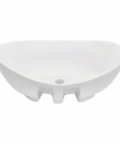 vidaXL Two Piece Bathroom Furniture Set Ceramic Black