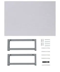 vidaXL Two Piece Bathroom Furniture Set Ceramic White