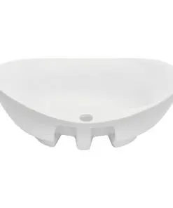 vidaXL Two Piece Bathroom Furniture Set Ceramic Oak