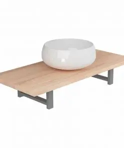 vidaXL Two Piece Bathroom Furniture Set Ceramic Oak