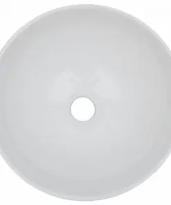 vidaXL Three Piece Bathroom Furniture Set Ceramic White