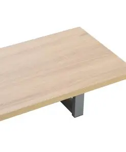 vidaXL Three Piece Bathroom Furniture Set Ceramic Oak