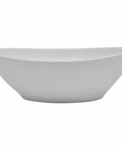 vidaXL Three Piece Bathroom Furniture Set Ceramic White