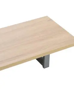 vidaXL Three Piece Bathroom Furniture Set Ceramic Oak