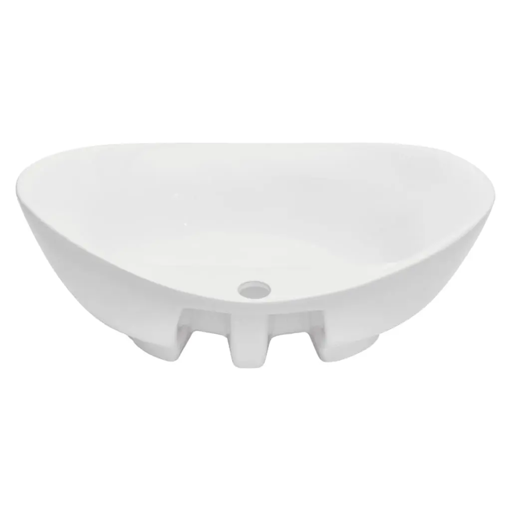 vidaXL Three Piece Bathroom Furniture Set Ceramic Black