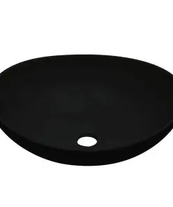 vidaXL Three Piece Bathroom Furniture Set Ceramic White