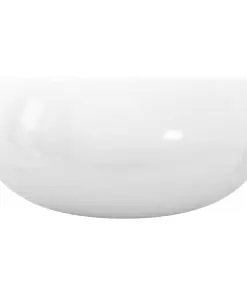 vidaXL Three Piece Bathroom Furniture Set Ceramic White