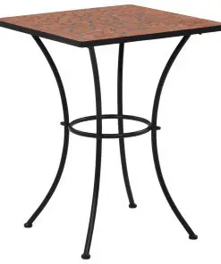 vidaXL 3 Piece Mosaic Bistro Set Ceramic Tile Terracotta