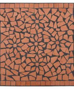 vidaXL 3 Piece Mosaic Bistro Set Ceramic Tile Terracotta