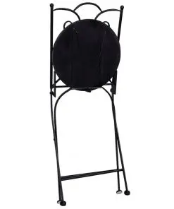 vidaXL 3 Piece Mosaic Bistro Set Ceramic Tile Blue and White