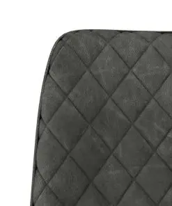 vidaXL Dining Chairs 4 pcs Grey Faux Suede Leather