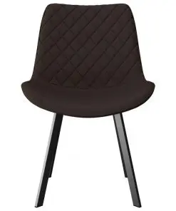 vidaXL Dining Chairs 4 pcs Brown Faux Leather