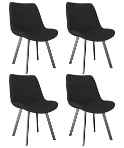 vidaXL Dining Chairs 4 pcs Grey Faux Leather