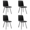 vidaXL Dining Chairs 4 pcs Black Velvet