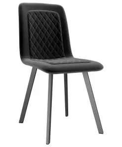 vidaXL Dining Chairs 4 pcs Black Velvet