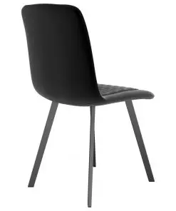 vidaXL Dining Chairs 4 pcs Black Velvet
