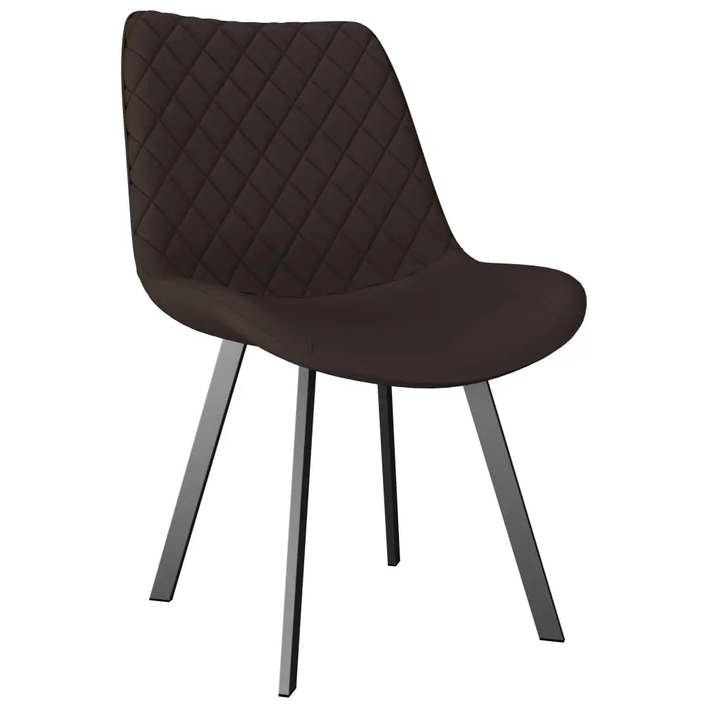 vidaXL Dining Chairs 6 pcs Brown Faux Leather