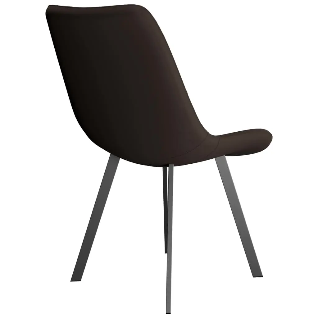 vidaXL Dining Chairs 6 pcs Brown Faux Leather
