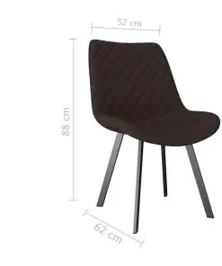 vidaXL Dining Chairs 6 pcs Brown Faux Leather
