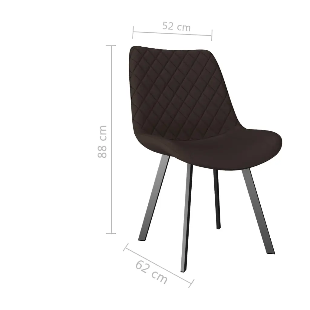 vidaXL Dining Chairs 6 pcs Brown Faux Leather