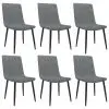 vidaXL Dining Chairs 6 pcs Grey Faux Leather