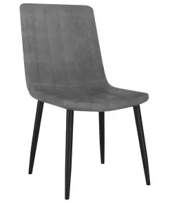 vidaXL Dining Chairs 6 pcs Grey Faux Leather