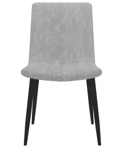 vidaXL Dining Chairs 6 pcs Light Grey Faux Leather