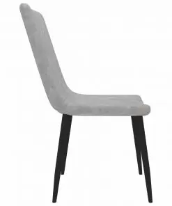 vidaXL Dining Chairs 6 pcs Light Grey Faux Leather