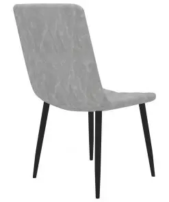 vidaXL Dining Chairs 6 pcs Light Grey Faux Leather