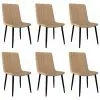 vidaXL Dining Chairs 6 pcs Cream Faux Leather