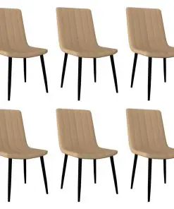 vidaXL Dining Chairs 6 pcs Cream Faux Leather