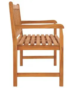 vidaXL 3-Seater Garden Bench with Table 150 cm Solid Teak Wood