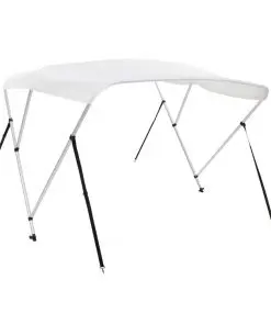 vidaXL 3 Bow Bimini Top White 183x140x140 cm