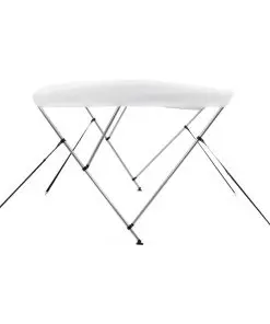 vidaXL 3 Bow Bimini Top White 183x140x140 cm