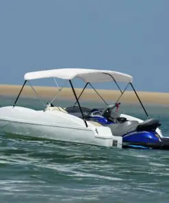 vidaXL 3 Bow Bimini Top White 183x196x140 cm