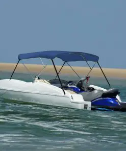 vidaXL 3 Bow Bimini Top Blue 183x140x140 cm