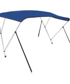 vidaXL 3 Bow Bimini Top Blue 183x180x140 cm