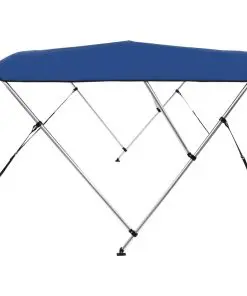 vidaXL 3 Bow Bimini Top Blue 183x196x140 cm