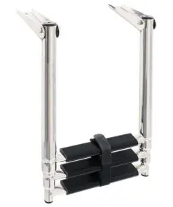 vidaXL Folding Boarding Ladder 3-step Stainless Steel