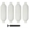 vidaXL Boat Fender 4 pcs White 51×14 cm PVC