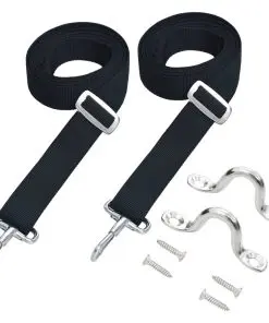 vidaXL Bimini Top Straps 2 pcs Fabric and Stainless Steel