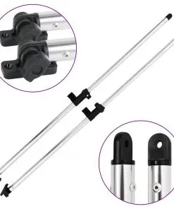 vidaXL Bimini Top Support Poles 2 pcs Aluminium