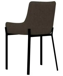 vidaXL Dining Chairs 4 pcs Brown Fabric