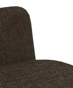vidaXL Dining Chairs 4 pcs Brown Fabric