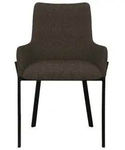vidaXL Dining Chairs 6 pcs Brown Fabric