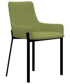 vidaXL Dining Chairs 4 pcs Green Fabric